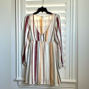 O’Neill long sleeve striped mini dress